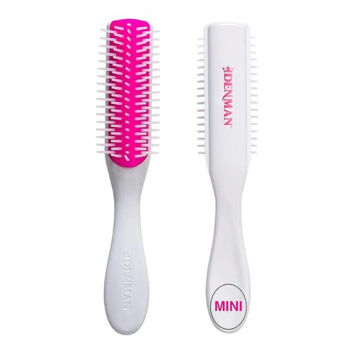 Denman Hair Brush, ( Cherry Blossom ) 5 Row Classic Styling Brush for Detangling, Separating, Shaping and Defining Curls, Best for Naturally Curly Hair and Creating Ringlets