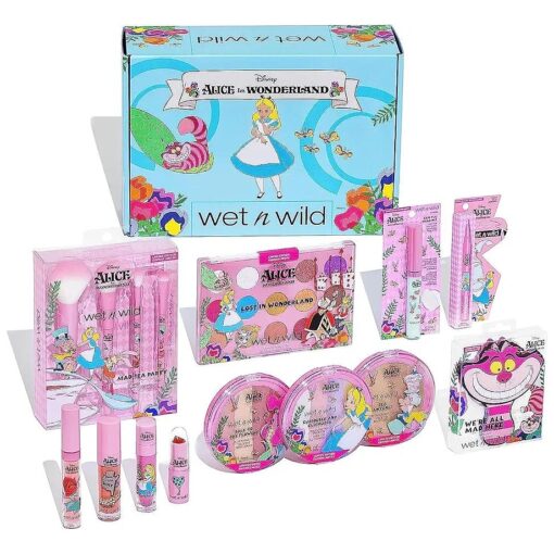 wet n wild Alice in Wonderland PR Box - Makeup Set with Versatile Brushes, Buildable & Blendable Palettes, Vibrant Colors, & Lip Glosses for Unique Looks, Cruelty-Free & Vegan