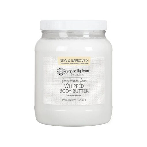 Botanicals Whipped Body Butter for Dry Skin, Ultra-Hydrating, 100 % Vegan & Cruelty-Free, Fragrance-Free, 59 Ounces