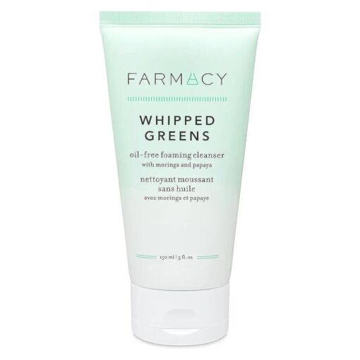 Farmacy Whipped Greens Face Wash - Oil Free Foaming Facial Cleanser for Combination and Oily Skin ( 5.0 Fl Oz )