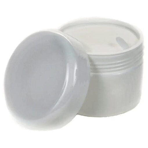 Vivaplex, 12, White, 4 oz Cosmetic Jars, with Inner Liners and Dome Lids