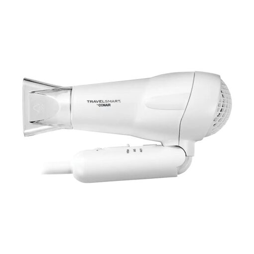 Conair Travel Hair Dryer, Mini Hair Dryer, 1200-Watt Ceramic Travel Blow Dryer in White by Travel Smart