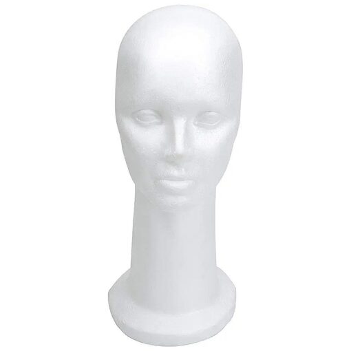 BHD BEAUTY 15" Styrofoam Foam Mannequin Manikin Display Head Wig Hat Stand White Foams Sale