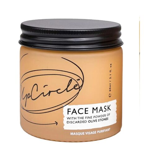 UpCircle Hydrating Kaolin Clay Face Mask with Olive Powder 60ml - Detoxifying Mask To Clear Spots, Blackheads + Prevent Breakouts - Turmeric Oil, Aloe Vera, Cocoa Butter - Natural + Vegan