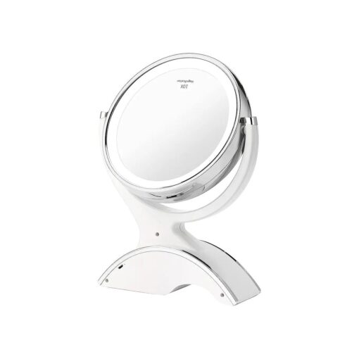 Snowflakes Makeup Mirror with Lights and Magnification- Double Sided 360 Degree Vanity Magnification Mirror Light Dual Power, ( White )