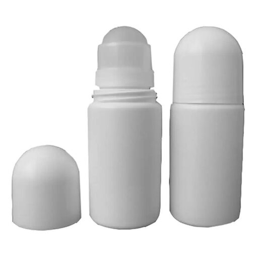 UUYYEO 4 Pcs White Empty Refillable Roll On Bottles Roller Bottles Cosmetic Container