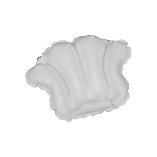 White Vinyl Shell-Shaped Spa Bath Pillow