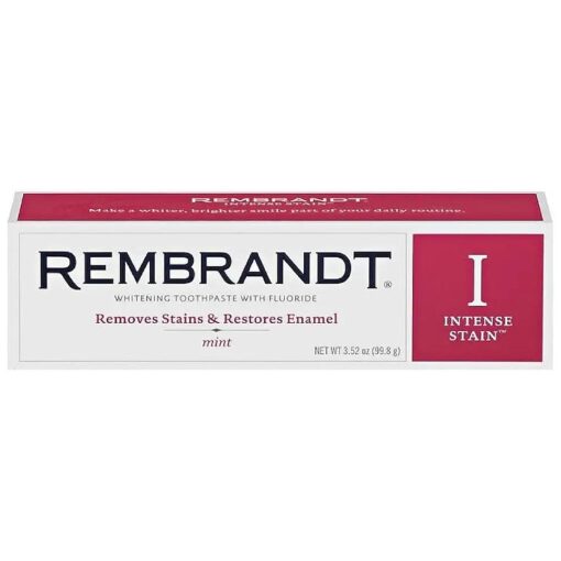 REMBRANDT Intense Stain Whitening Toothpaste With Fluoride, Removes Tough Stains, Rehardens And Strengthens Enamel, 3.5 Ounce - ( Pack of 2 )