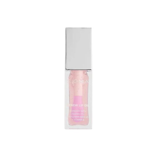 Sigma Beauty Renew Lip Oil - Tinted Lip Oil with Luxurious High-Shine Color and Long Lasting Hydration for Soft, Supple Lips, Non Sticky Lip Oil with Nourishing Antioxidants ( Hush, Clear Pink Sheen )