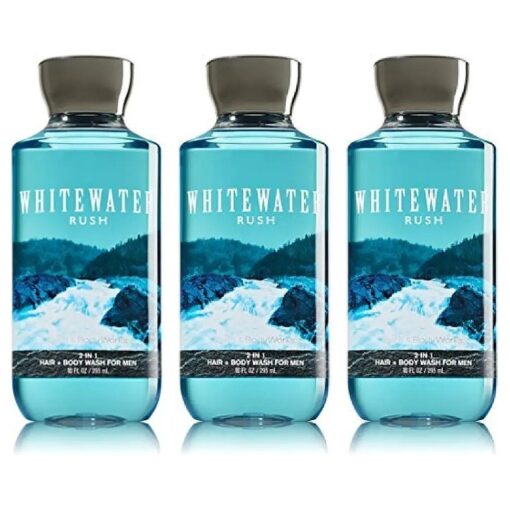 Lot of 3 Bath & Body Works Whitewater Rush 2 in 1 Hair & Body Wash for Men ( Whitewater Rush )