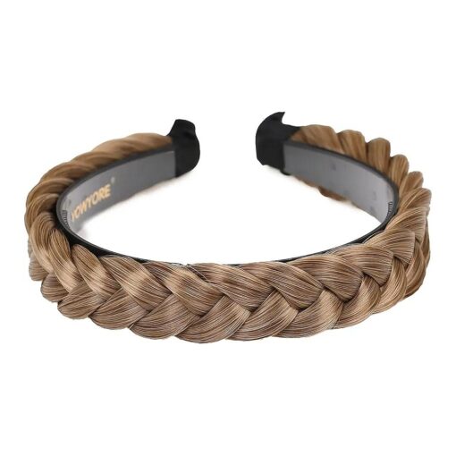 Wide Braided Headband Hoop Fashion Hair Accessories Elastic Non-slip Band for Women and Girl