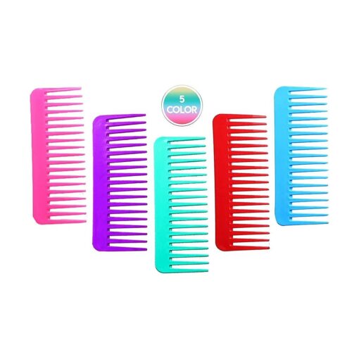 5 Pcs Large Hair Detangling Comb Set, Wide Tooth for Curly, Wet, Dry, Combs for Women, Men, Kids, Shampoo, Styling, No Handle Comb