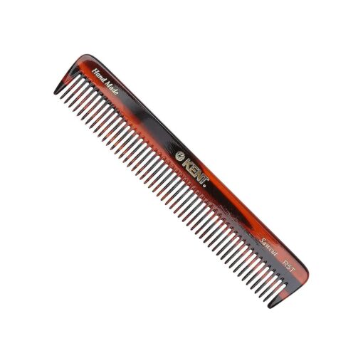 Kent R5T All Coarse Hair Detangling Comb Wide Teeth Dressing Table Comb for Thick Curly Wavy Hair, Hair Detangler Comb for Grooming Styling Hair, Beard and Mustache, Saw-Cut, Handmade in England