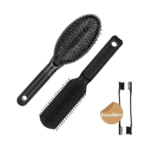 Dreamlover Wig Brush for Synthetic Wigs, Synthetic Wig Brush for Human Hair, Wig Comb for Lace Front, 4 Pieces