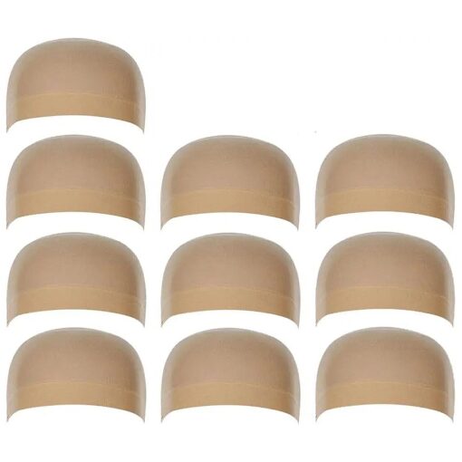 Wig Caps,10pcs Stretchy Nylon Wig Caps Stocking Caps For Wigs Wig Caps For Women Beige