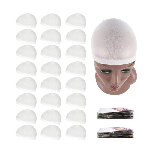 Wig Caps for Lace Front Wig 24 pcs ( 12 Pack ) Nylon Wig Caps for Making Wig Stretchy Stocking Wig Caps for Women