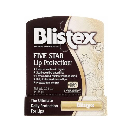 Blistex Five Star Lip Protection Lip Protectant/Sunscreen SPF 30 - Pack of 6