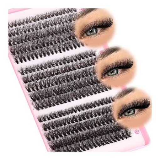 Lash Clusters Eyelash Extensions Wispy Fluffy Eyelash Clusters 300pcs 3 Styles CD Curl Lash Extensions 10-18MM DIY Individual Lashes by Ruairie