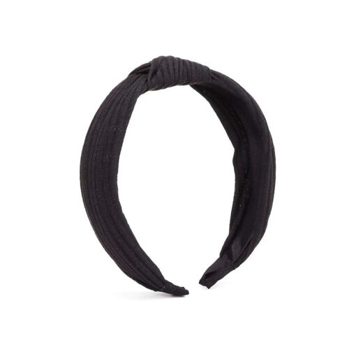 MHDGG 1 Pieces Wide Headbands for Women Knot Turban Headband Hair Band Elastic Hair Hoops Hair Accessories for Women and Girls, Black