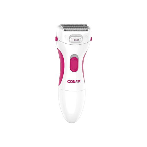 Conair Body and Facial Hair Removal for Women, Cordless Electric Dual Foil Shaver & Trimmer, Perfect for Face, Ear/Nose, Eyebrows, Legs, and Bikini Lines