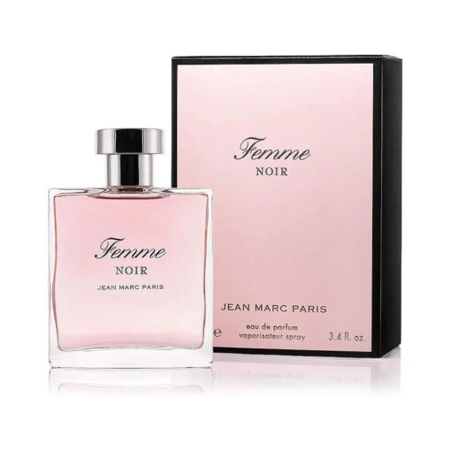 Jean Marc Paris Femme Noir Eau de Parfum Spray 100ml, Women 's Floriental Perfume, 3.4 fl, oz, notes of Strawberries, Sweet Pink Rose, and Vanilla