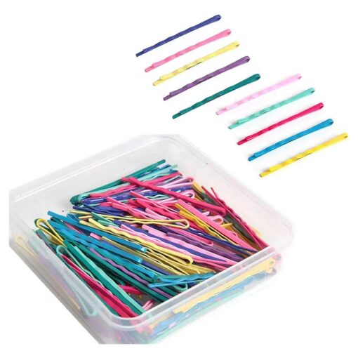 150 Pieces Color Bobby Hair Pins Hair Styling Clips with Storage Box for Women, Colorful