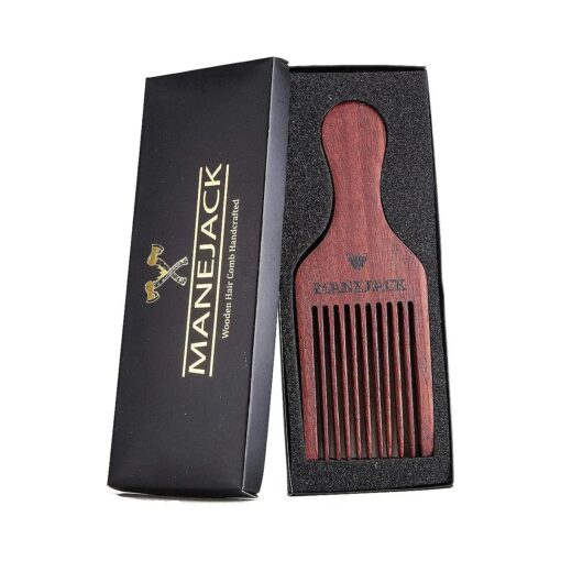 Beard Pick for Men- Wooden Comb Afro Hair Lift Combs