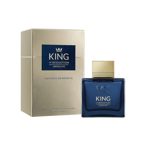 Antonio Banderas Perfumes - King of Seduction Absolute - Eau de Toilette for Men - Long Lasting - Fresh, Masculine and Elegant Fragance - Woody and Moss Notes - Ideal for Day Wear - 3.4 Fl Oz