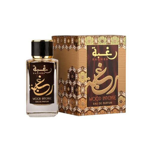 Lattafa Raghba Wood Intense for Unisex Eau de Parfum Spray, 3.4 Ounce