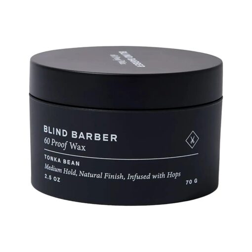 Blind Barber 60 Proof Hair Wax for Men - Water-Based Wax for Hair Styling and Daily Care - Medium Hold, Workable Hair Styling Wax with Volumizing Hops Extract and No Greasy Oils ( 2.5 Oz )