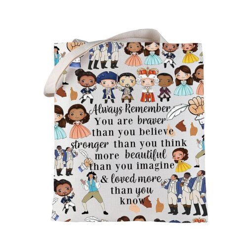 LEVLO Broadway Musical Cosmetic Bag Musicals Hamilton Gift You Are Braver Stronger Smarter Than You Think Hamilto Makeup Bag