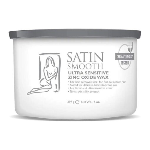 Satin Smooth Zinc Oxide Hair Removal Wax 14oz .