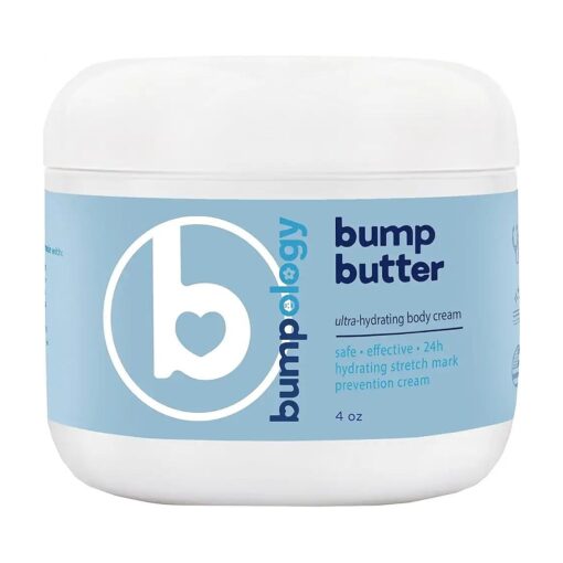 Bumpology Bump Butter Stretch Mark Moisturize Cream | 2-in-1 Powerful Butters + Oils | Made in USA | Physician Formulated | Hydrating Body Cream Butter Lotion | 4 Ounces