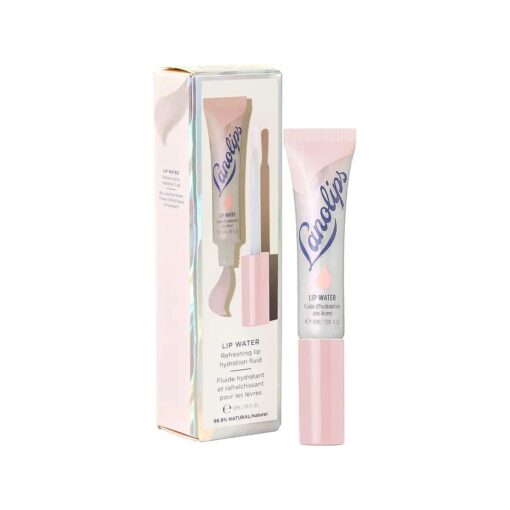 Lanolips Lanolin Lip Water - Hydrating Lip Tint Serum with Hyaluronic Acid and Shimmer Tints for a Hydrated Lip Glow - Lip Moisturizer for Dry, Cracked Lips ( 10ml / 0.34 fl oz )