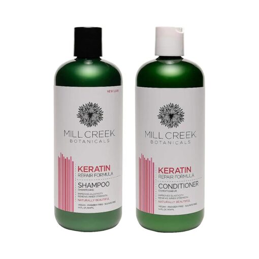 Mill Creek Botanicals Keratin Shampoo and Conditioner Bundle 14 oz